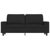 vidaXL Canap&eacute; &agrave; 2 places Noir 140 cm Tissu