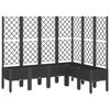 vidaXL Jardini&egrave;re avec treillis noir 160x120x142 cm PP