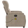 vidaXL Fauteuil inclinable de massage &eacute;lectrique taupe
