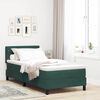 vidaXL Lit &agrave; ressorts avec matelas Vert fonc&eacute; 100 x 200 cm Velours