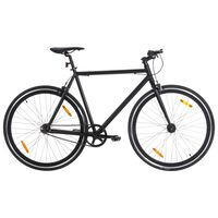 vidaXL Vélo à pignon fixe noir 700c 55 cm