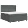 vidaXL Lit boxspring avec matelas Gris fonc&eacute; 140 x 190 cm Tissu