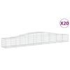 vidaXL Paniers &agrave; gabions arqu&eacute;s 20 pcs 400x50x40/60 cm Fer galvanis&eacute;