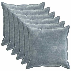 vidaXL Housse de coussin 6 pcs HOUTEN Bleu clair 80 x 80 cm