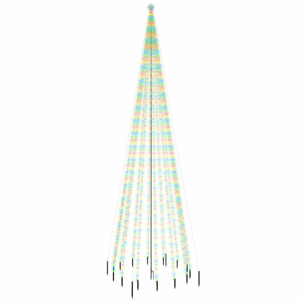 vidaXL Sapin de Noël avec piquet 1134 LED Colorées 800 cm