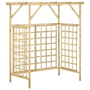 vidaXL Pergola de jardin pour poubelles doubles Bois de pin impr&eacute;gn&eacute;