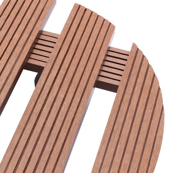 vidaXL Chariots &agrave; plantes 2 pcs Marron &Oslash;30x7,5 cm WPC