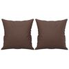 vidaXL Ensemble canap&eacute;s 3 pcs oreillers et coussins Marron Similicuir