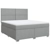 vidaXL Sommier &agrave; lattes de lit avec matelas Gris clair 180x200cm Tissu