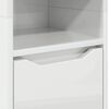 vidaXL Cabinet de salle de bain Blanc brillant 30,5 x 30 x 195 cm