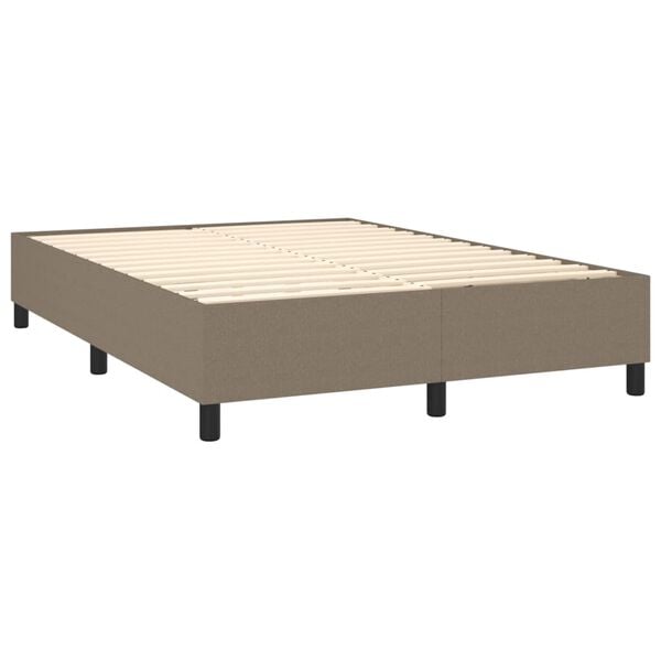 vidaXL Cadre de lit taupe 140x200 cm tissu