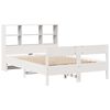 vidaXL Lit biblioth&egrave;que sans matelas blanc 140x190 cm bois pin massif
