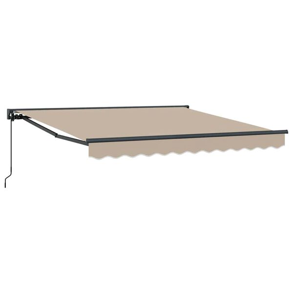 vidaXL Auvent R&eacute;tractable Beige 350 x 250 cm Polyester et m&eacute;tal