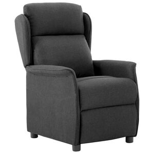 vidaXL Fauteuil inclinable Gris fonc&eacute; 66.5 x 94 x 101.5 cm Polyester