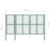 vidaXL Portail de jardin Acier 175x395 cm Vert