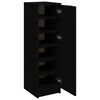 vidaXL Armoire &agrave; chaussures noir 30x35x100 cm bois d'ing&eacute;nierie