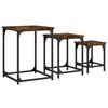 vidaXL Tables basses gigognes 3 pcs ch&ecirc;ne fum&eacute; bois d'ing&eacute;nierie