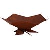 vidaXL Foyer de chemin&eacute;e Rouill&eacute; 53 x 53 x 18,5 cm Acier patin&eacute;
