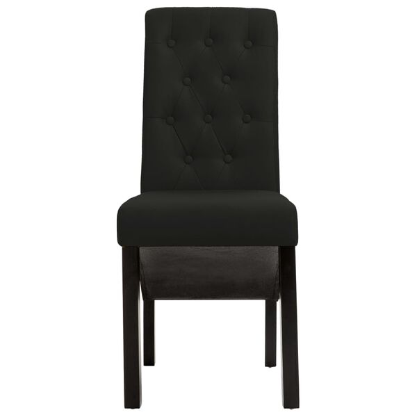 vidaXL Chaises à manger lot de 4 noir tissu
