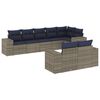 vidaXL Ensemble de canap&eacute; de jardin 8 pcs avec coussins gris r&eacute;sine tress&eacute;e