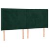 vidaXL T&ecirc;te de lit avec oreilles Vert fonc&eacute; 163x16x118/128 cm Velours