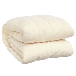 vidaXL Couverture lest&eacute;e Cr&egrave;me clair 122x183 cm 5 kg Tissu