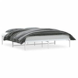 vidaXL Cadre de lit m&eacute;tal sans matelas blanc 180x200 cm