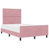 vidaXL Lit &agrave; ressorts avec t&ecirc;te de lit Rose 120 x 190 cm Velours