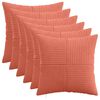 vidaXL Housse de coussin 6 pcs ALMELO Rouge orange 45 x 45 cm