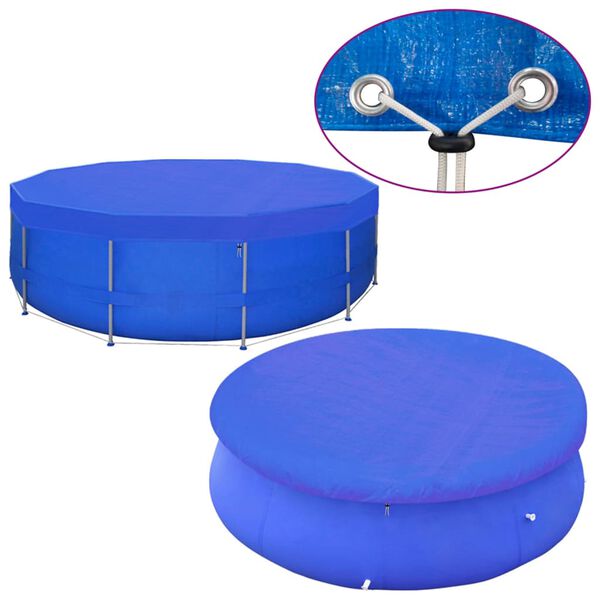 vidaXL Couvertures de piscine 2 pcs PE Ronde 540 cm 90 g/m²