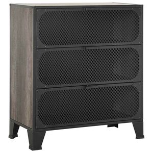 vidaXL Armoire de rangement Gris 72x36x82 cm M&eacute;tal et MDF