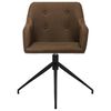 vidaXL Chaises pivotantes &agrave; manger lot de 6 marron tissu