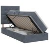 vidaXL Lit avec rangement et matelas Gris fonc&eacute; 100 x 200 cm Velours