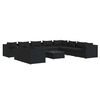 vidaXL Salon de jardin 11 pcs avec coussins noir r&eacute;sine tress&eacute;e