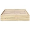 vidaXL Cadre de lit avec tiroirs sans matelas ch&ecirc;ne sonoma 140x190 cm