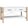 vidaXL Table basse Blanc 82x48x45 cm Bois d'ing&eacute;nierie