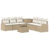 vidaXL Ensemble de Canap&eacute;s 8 pc Beige et blanc cr&egrave;me