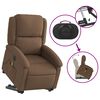 vidaXL Fauteuil inclinable de massage &eacute;lectrique Marron Tissu