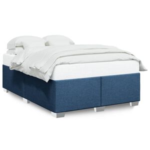 vidaXL Cadre de lit sans matelas bleu 160x200 cm tissu