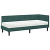 vidaXL Cadre de lit d'angle avec matelas 2 pcs Vert Velours