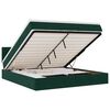 VidaXL Cadre de lit ottoman avec matelas vert fonc&eacute; 160x200 cm velours