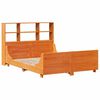 vidaXL Lit biblioth&egrave;que sans matelas cire marron 140x190cm bois massif