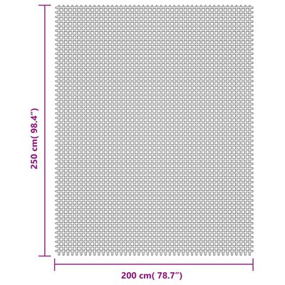 vidaXL Tapis de sol de camping crème 2,5x2 m