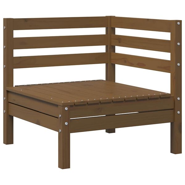 vidaXL Salon de jardin 3 pcs Bois de pin massif Marron miel