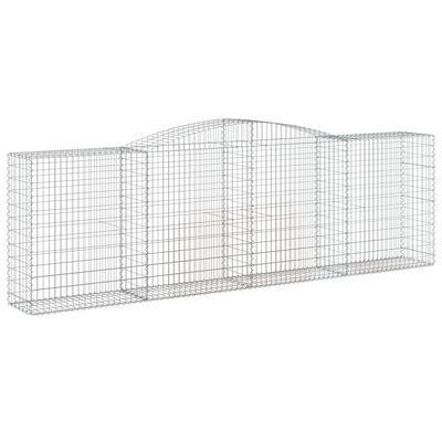 vidaXL Panier de gabions arqué 400x50x120/140 cm Fer galvanisé