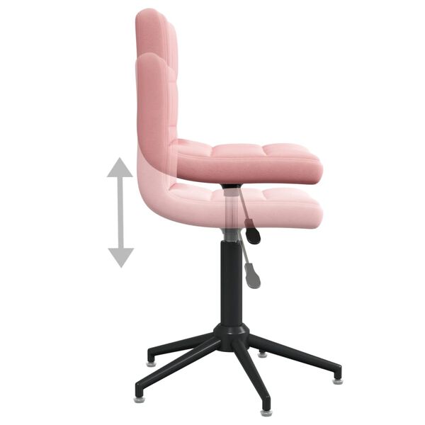 vidaXL Chaise pivotante de salle &agrave; manger Rose Velours
