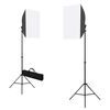 vidaXL Lampes de studio professionnelles 2 pcs 40x60 cm Acier Noir