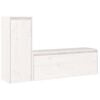 vidaXL Meubles TV 2 pcs Blanc Bois massif de pin