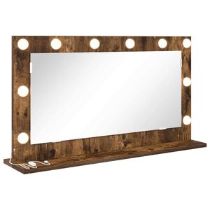 vidaXL Miroir de vanit&eacute; avec miroir Ch&ecirc;ne fum&eacute; 80 x 45 x 18 cm