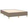 vidaXL Sommier &agrave; lattes de lit matelas et LED Taupe 140x200 cm Tissu